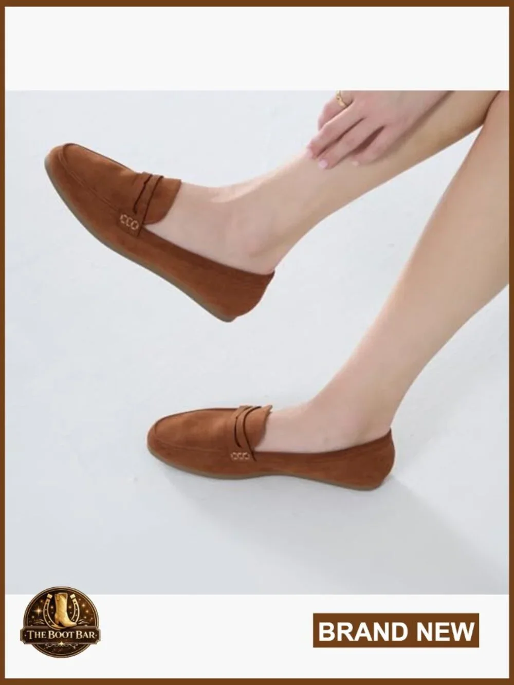 Women's Faux Suede Loafers Slip On Comfortable Lightweight Walking Flats